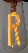 GE alphabet neon glow lamp